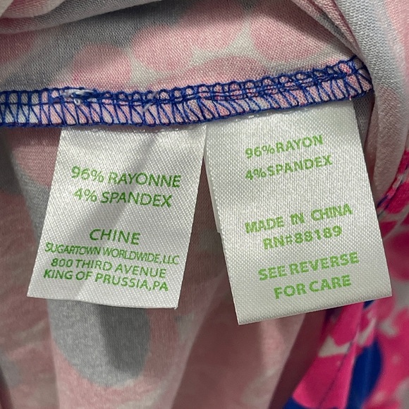 Lilly Pulitzer Meridian Strapless Midi Dress Ikat Blue Mocean Style 29525 Small - Picture 8 of 9